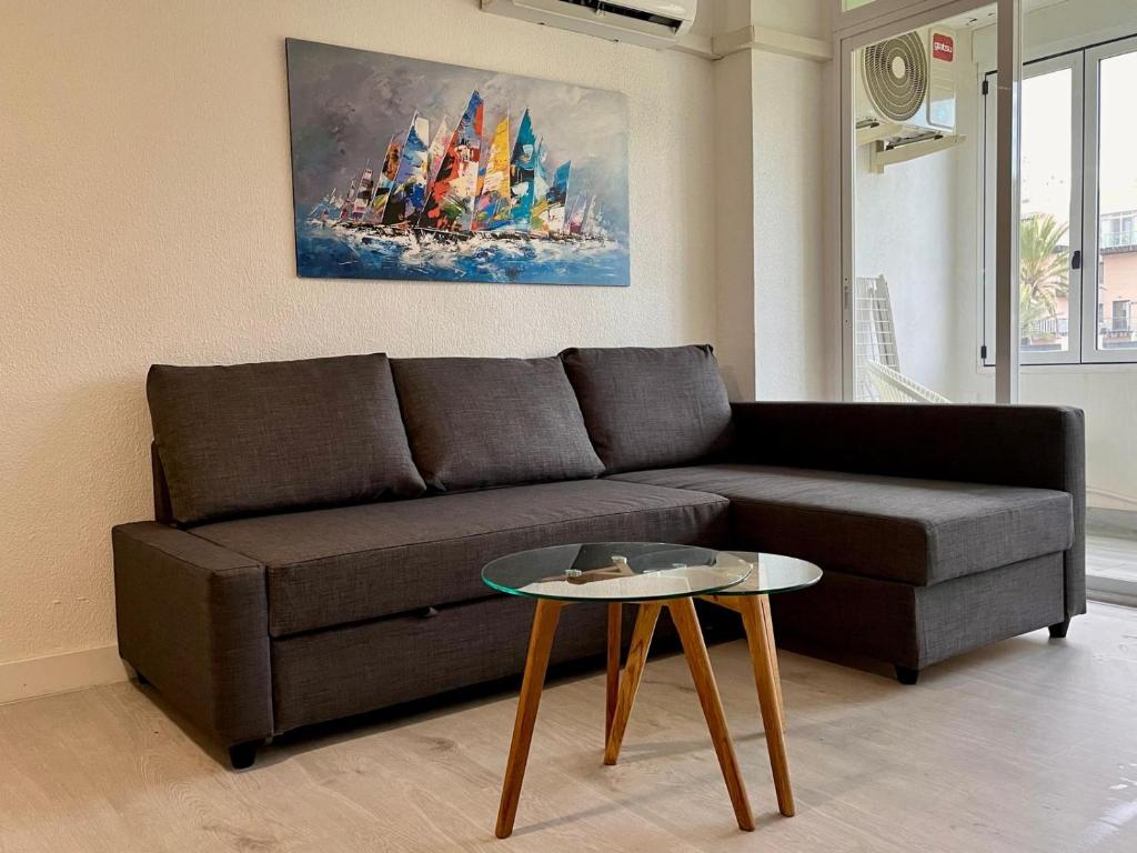 Posezení v ubytování Sea View Apartment Beach Front Punta Prima