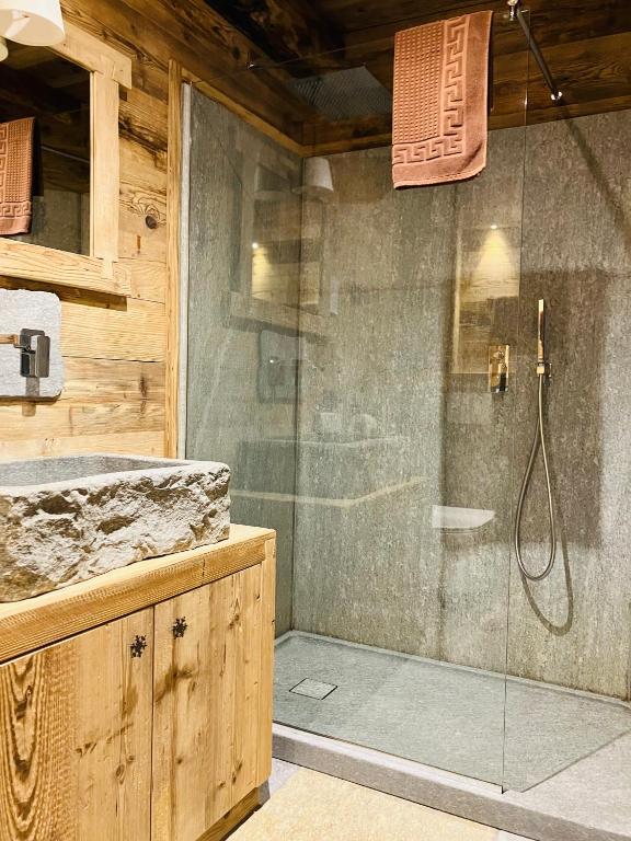 Koupelna v ubytování Ospitalità rurale familiare Land Wasser