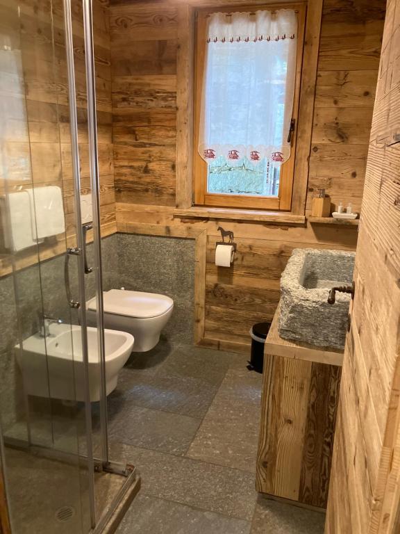 Koupelna v ubytování Ospitalità rurale familiare Land Wasser