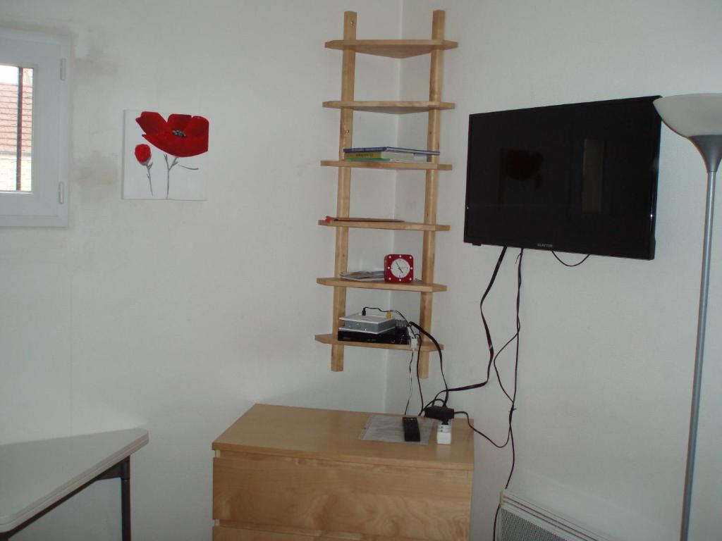 TV a/nebo společenská místnost v ubytování Studio Dijon entre fac hopital et centre