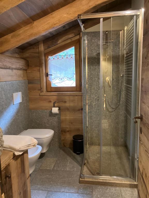 Koupelna v ubytování Ospitalità rurale familiare Land Wasser