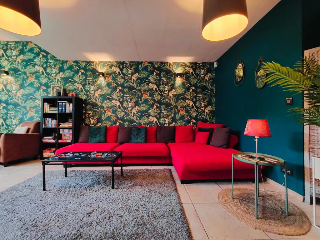 Posezení v ubytování Hotel Ladeuze