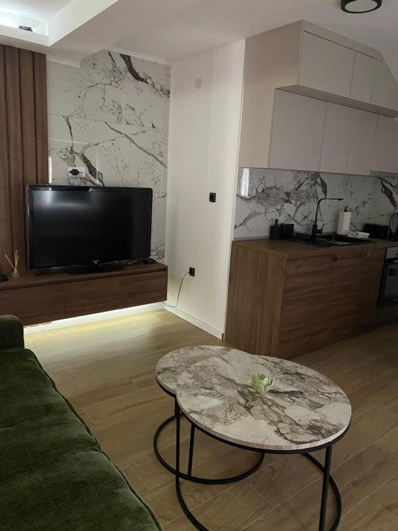 TV a/nebo společenská místnost v ubytování Apartmani Lazarevic Jagodina