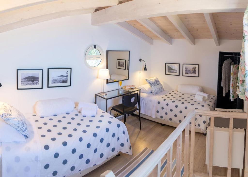 Posteľ alebo postele v izbe v ubytovaní Agios Nikitas Nature Villas