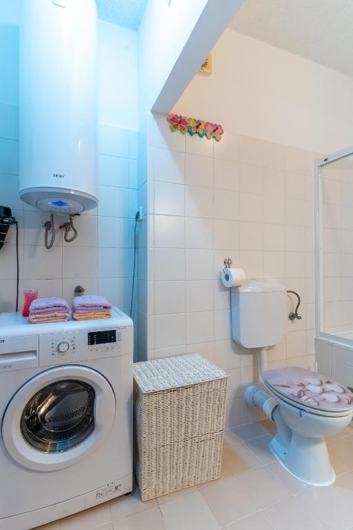 Koupelna v ubytování Apartman Laura