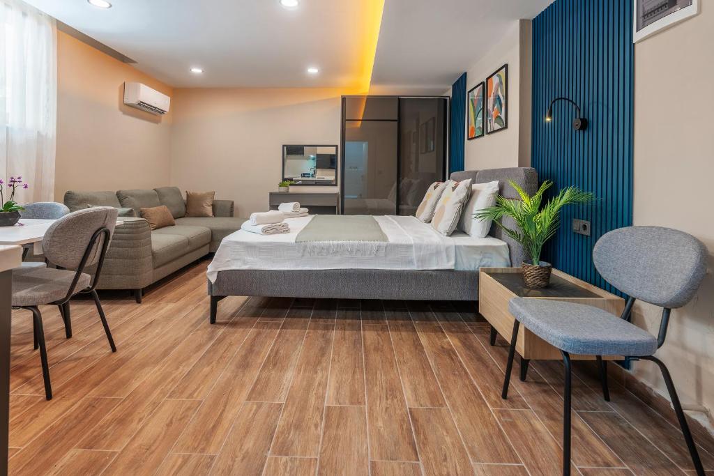 Posezení v ubytování Doqu Suites Hotel