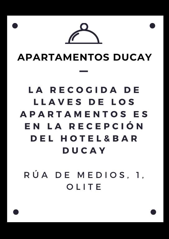 Certificado, premio, señal o documento que está expuesto en Apartamentos Ducay