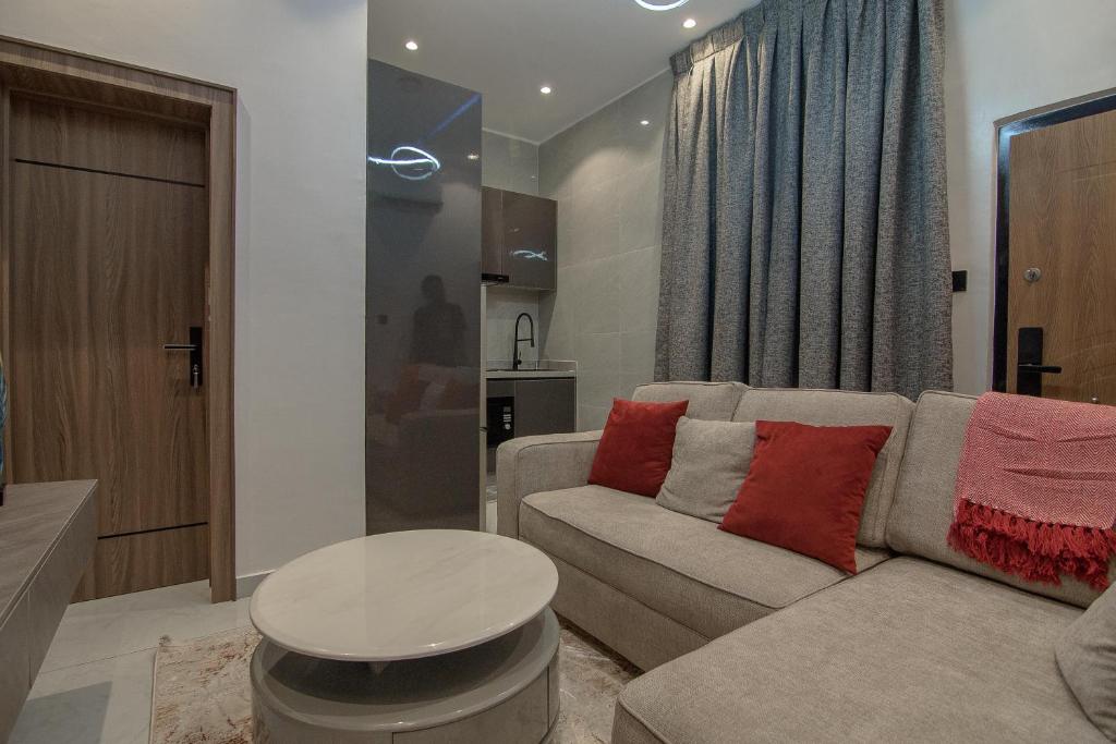 Posezení v ubytování One90 Apartment