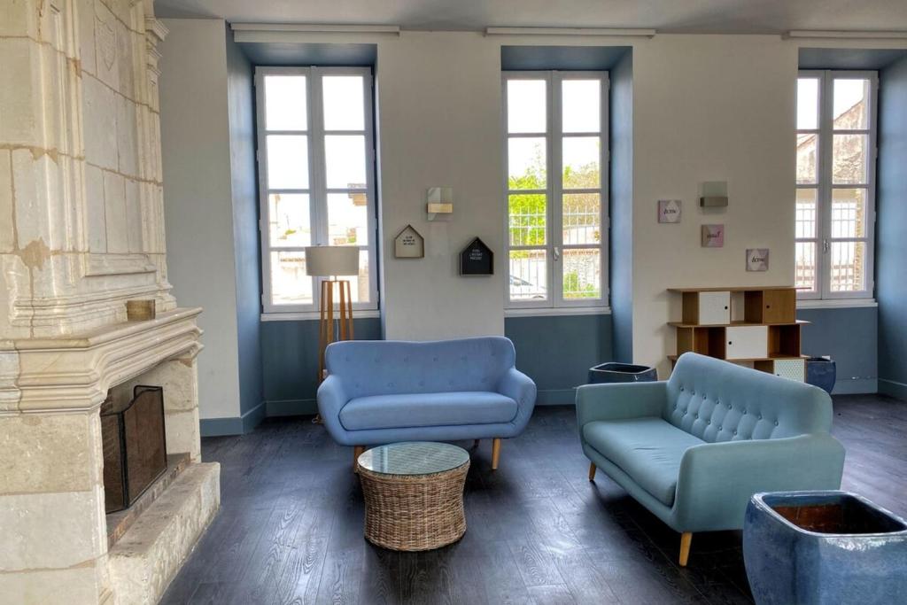 Posezení v ubytování Apt 4 residence in the heart of St-Martin with swimming pool and parking