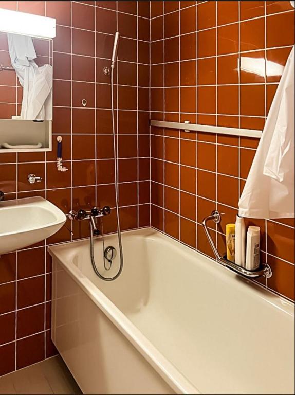 Koupelna v ubytování Sankt Moritz Suite