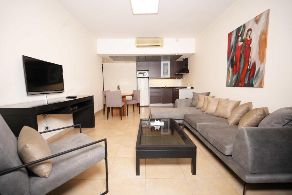 TV a/nebo společenská místnost v ubytování Santona Residence