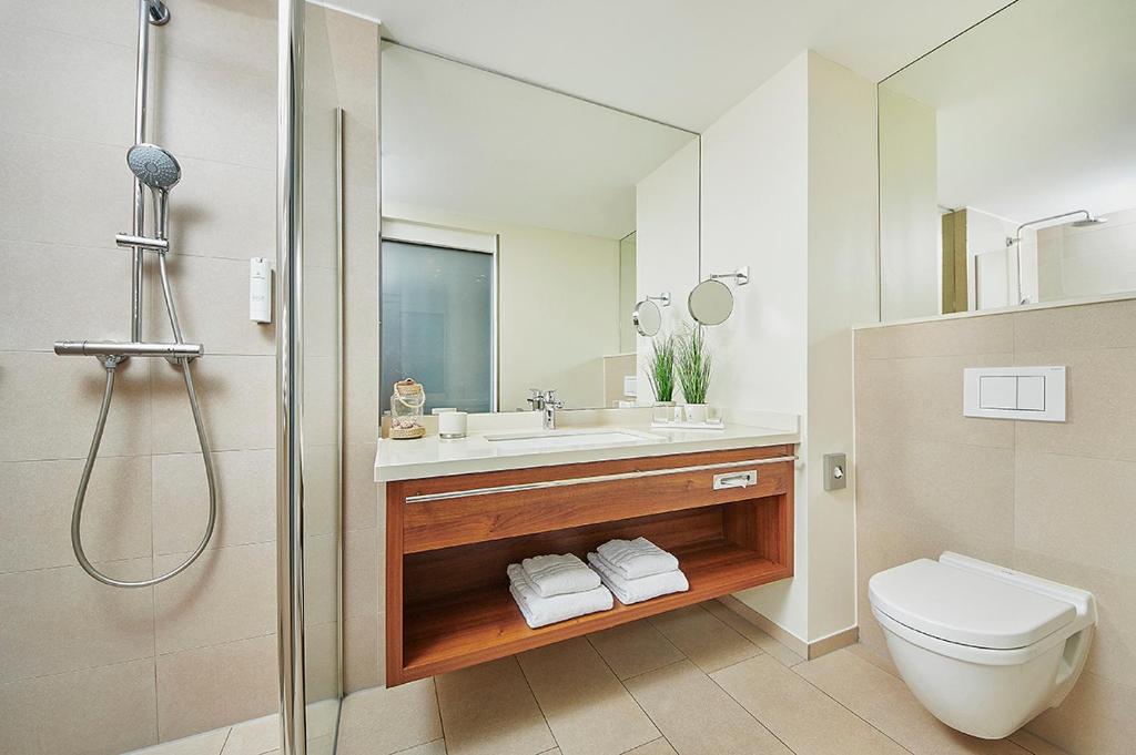 Koupelna v ubytování Hotel Hafenspeicher
