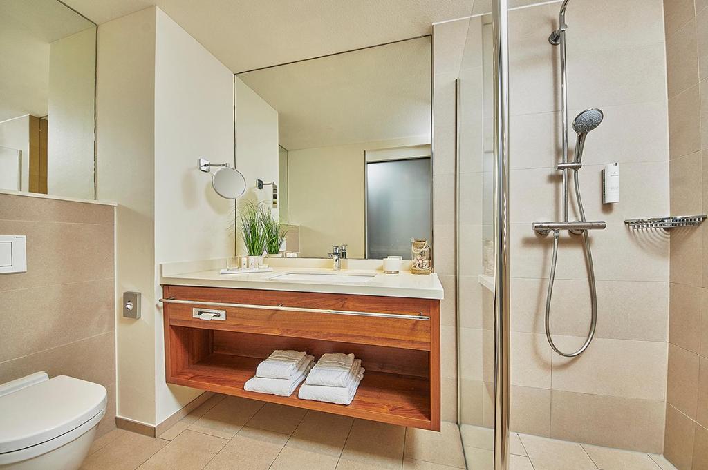 Koupelna v ubytování Hotel Hafenspeicher