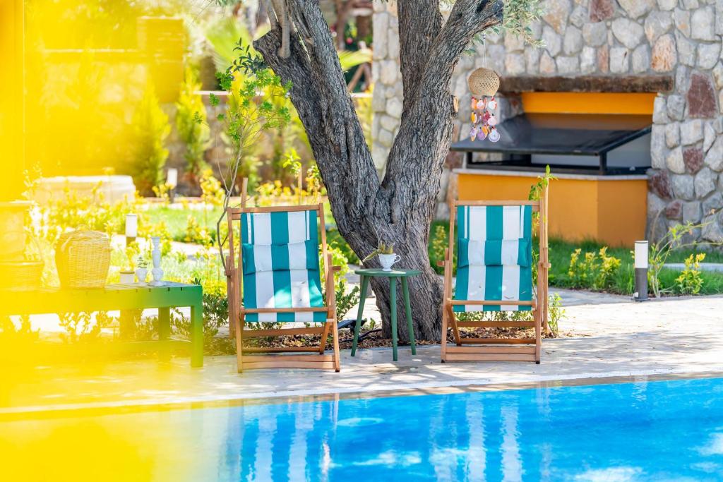 Bazén v ubytování Selimiye Thales Otel nebo v jeho okolí