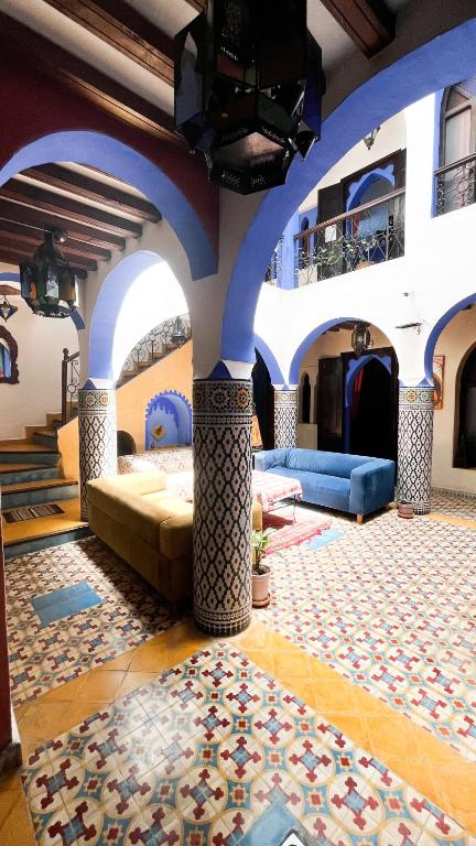 Posezení v ubytování Riad Tassili Chaouen