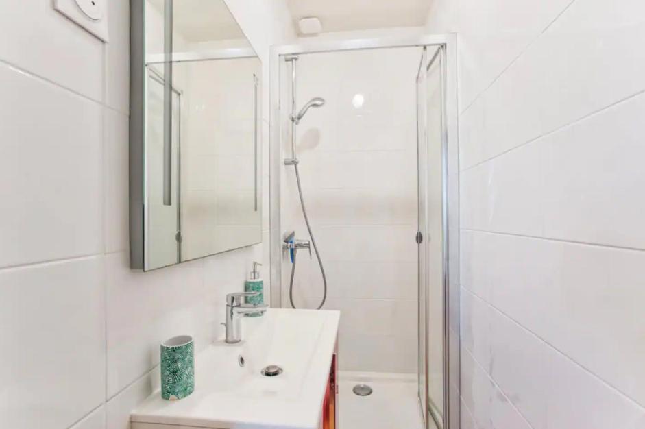 Koupelna v ubytování Appartement moderne, vue mer