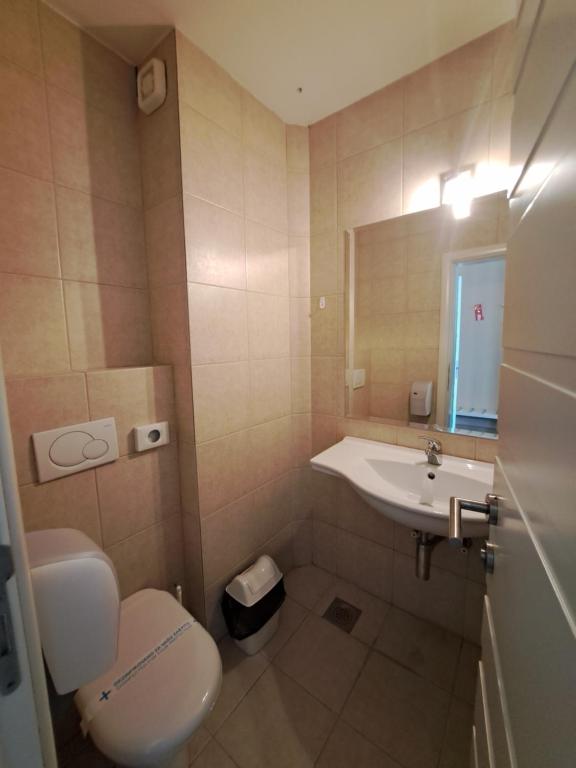 Koupelna v ubytování Hotel Marica