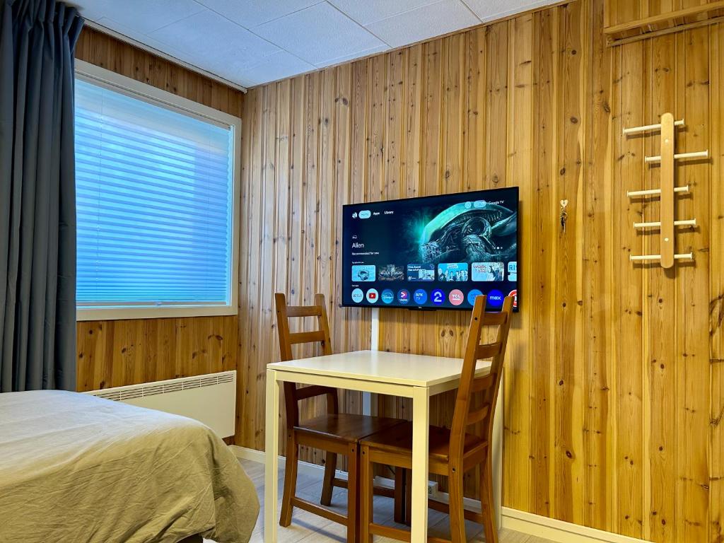TV a/nebo společenská místnost v ubytování Simple room