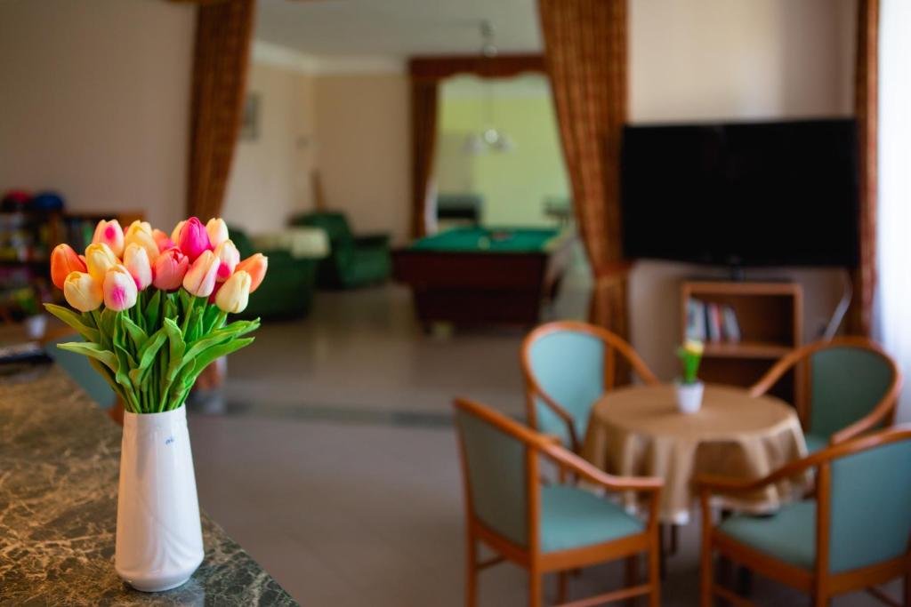A seating area at Hotel Ovit