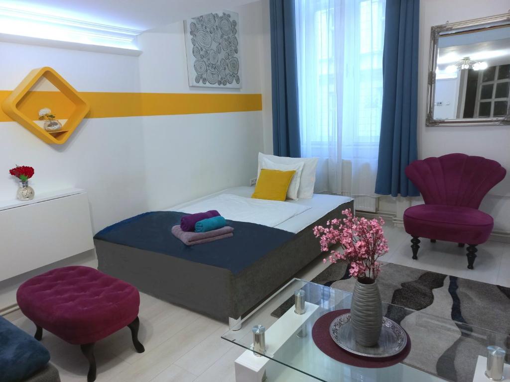 Posedenie v ubytovaní Mariann's modern apartment in the city center