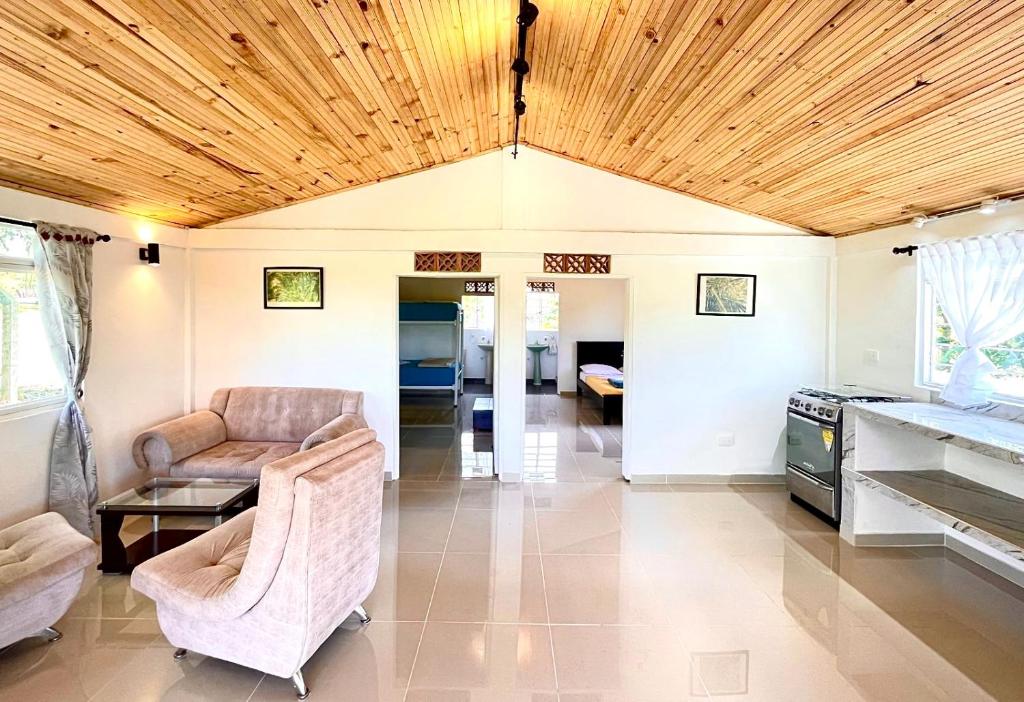 Posezení v ubytování Casa Rural El Vergel Montenegro Quindio