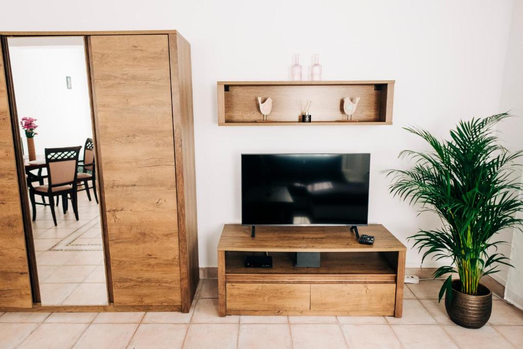 TV a/nebo společenská místnost v ubytování Castle Village Apartment
