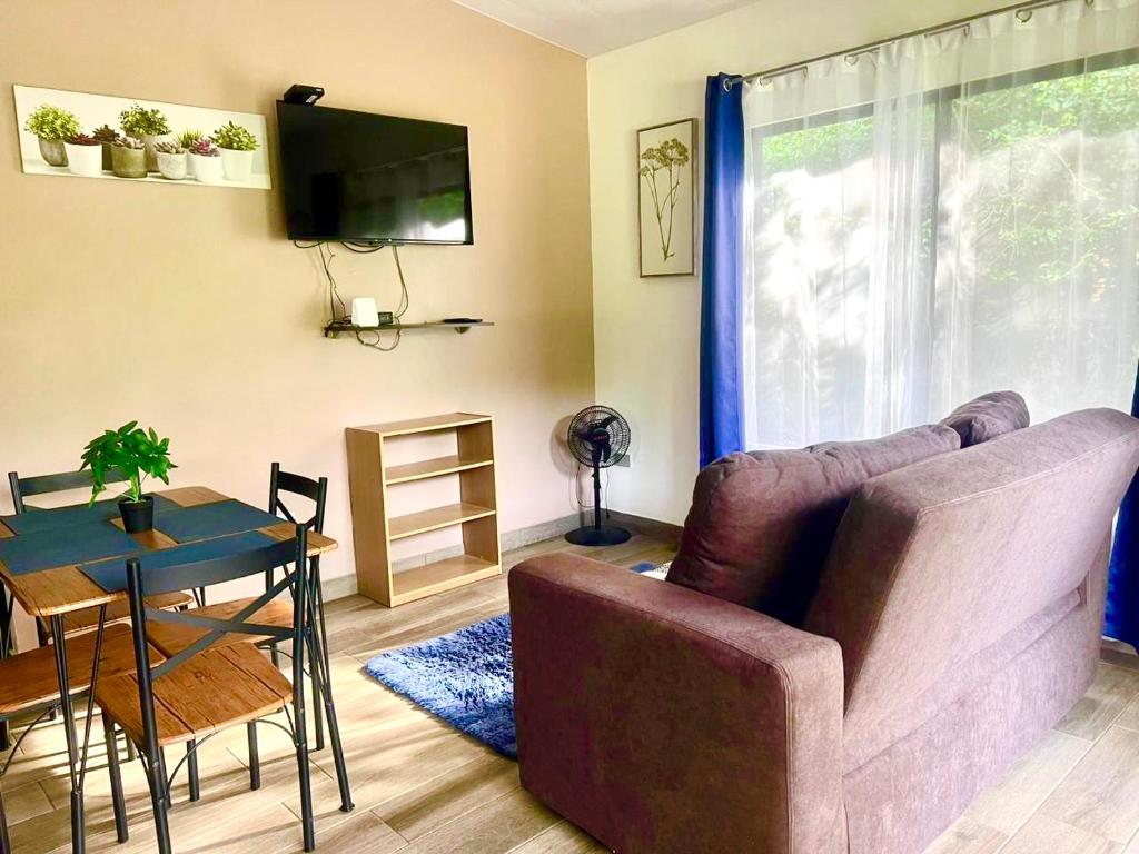 TV a/nebo společenská místnost v ubytování Encantadora Casa Amapolas