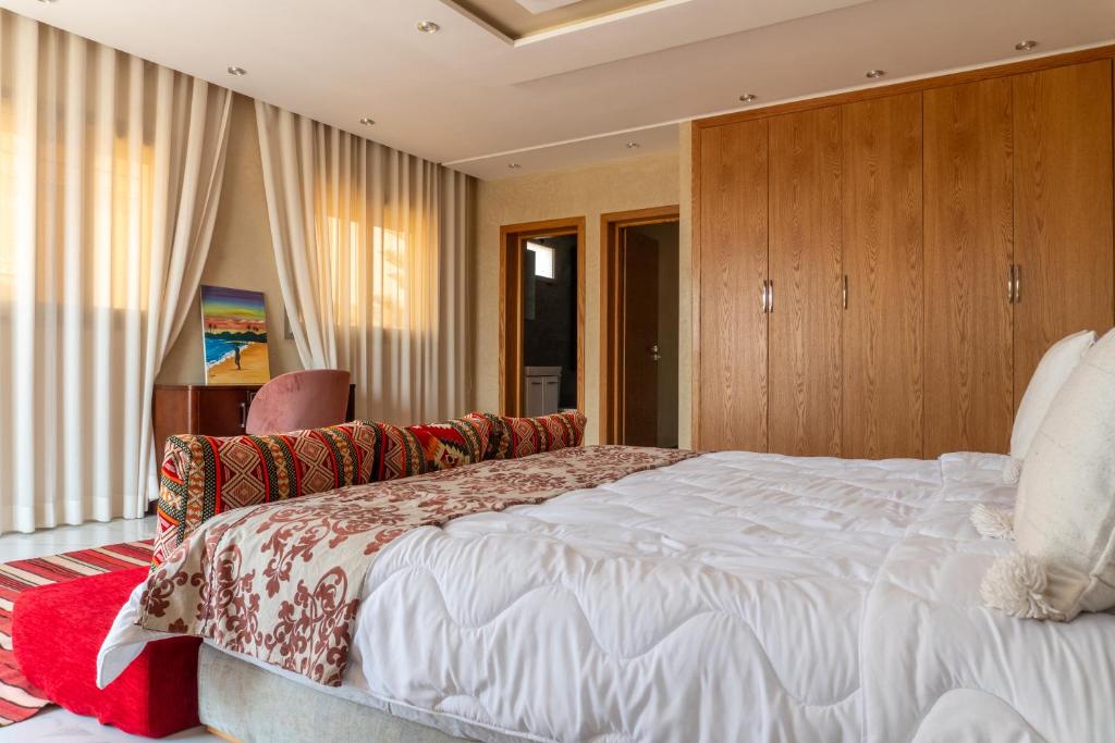 surf house Agadir - Habitación Queen Con Vistas Al Mar