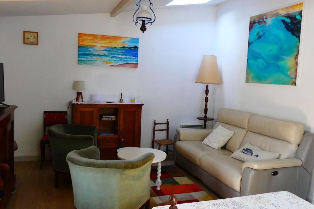 Coin salon dans l'établissement Maison l'EscaleTaussat Les Bains