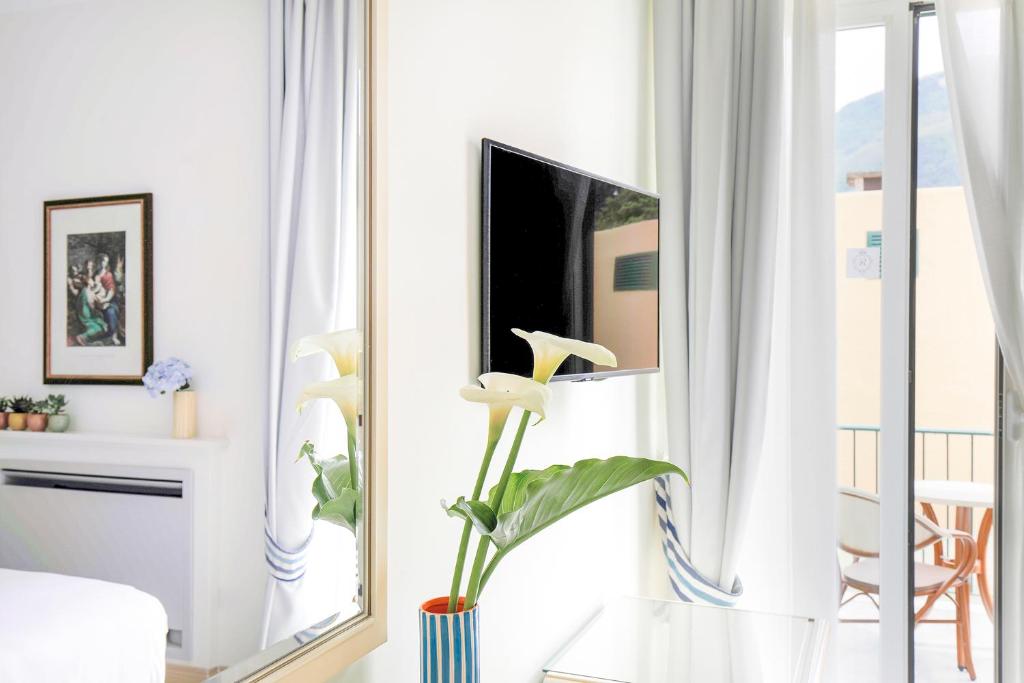 TV a/nebo společenská místnost v ubytování La Reginella Resort & Spa