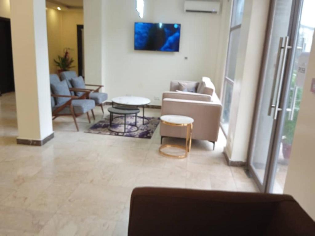 Posezení v ubytování Mulligan Hotel