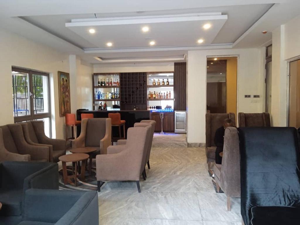 Posezení v ubytování Mulligan Hotel