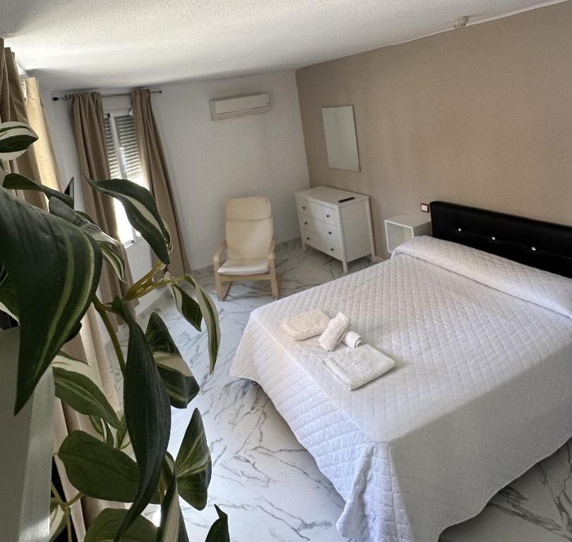 A bed or beds in a room at Hotel Avenida