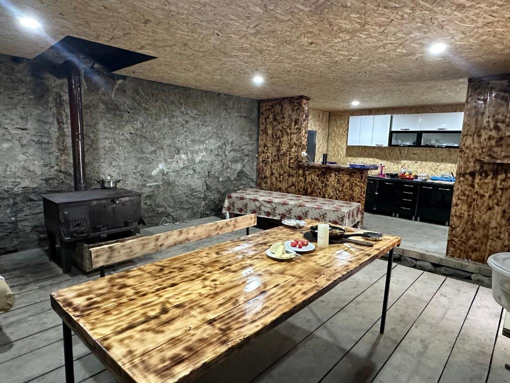 Kuchyň nebo kuchyňský kout v ubytování Tamazi guest house