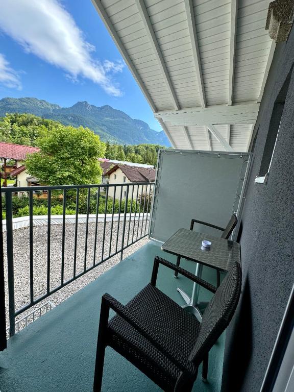 Uma vista geral da montanha ou uma vista da montanha a partir do hotel