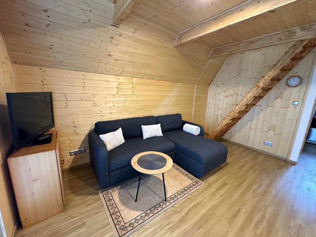 TV a/nebo společenská místnost v ubytování Chalet Galla