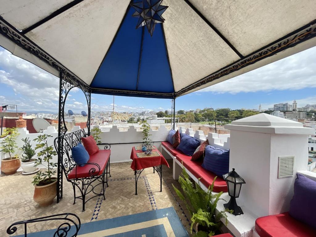Balkón nebo terasa v ubytování Dar Chefchaouen - Akchour Room