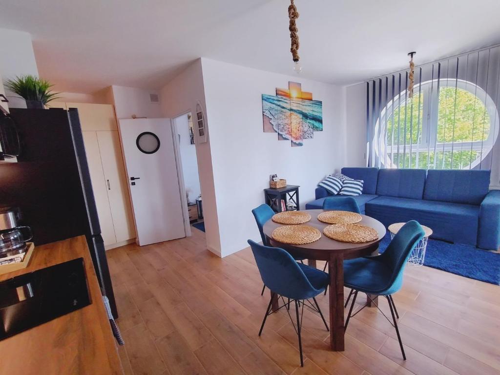 Χώρος καθιστικού στο Apartament Nasza Przystań