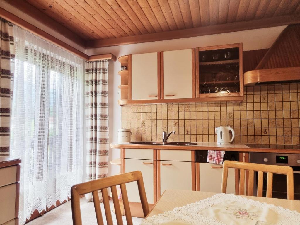 Kuchyň nebo kuchyňský kout v ubytování Guesthouse Schoba Typ D