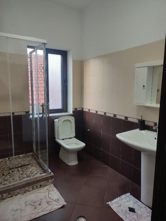Koupelna v ubytování Rooms Xani