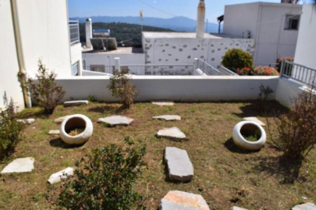 A garden outside Bellavista House in Monolithos Rhodes