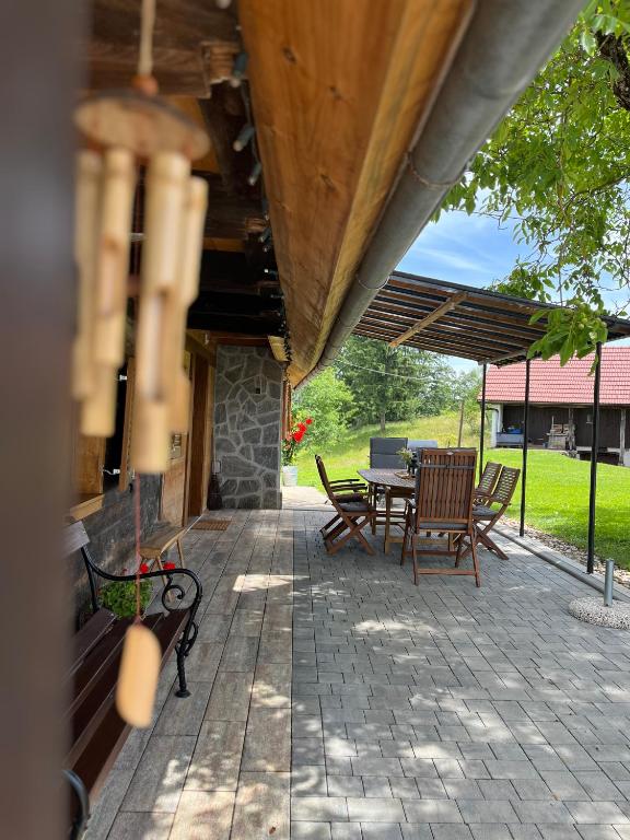 Patio nebo venkovní prostory v ubytování Domačija Brdar