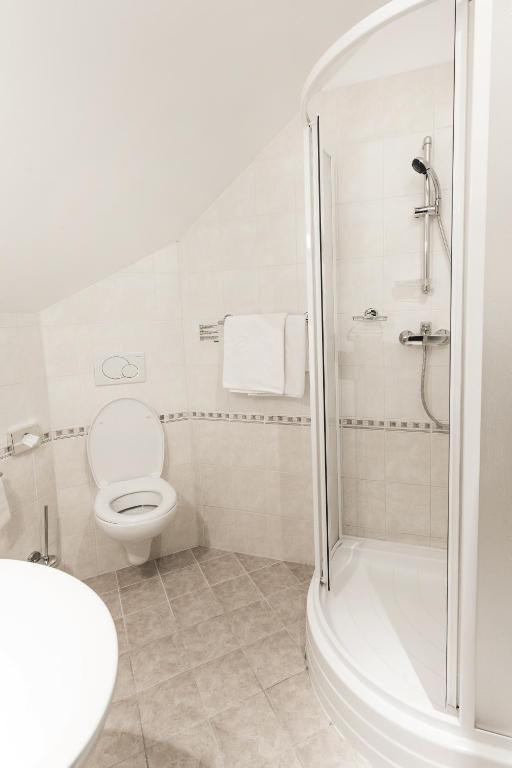 Koupelna v ubytování Hotel Purkmistr