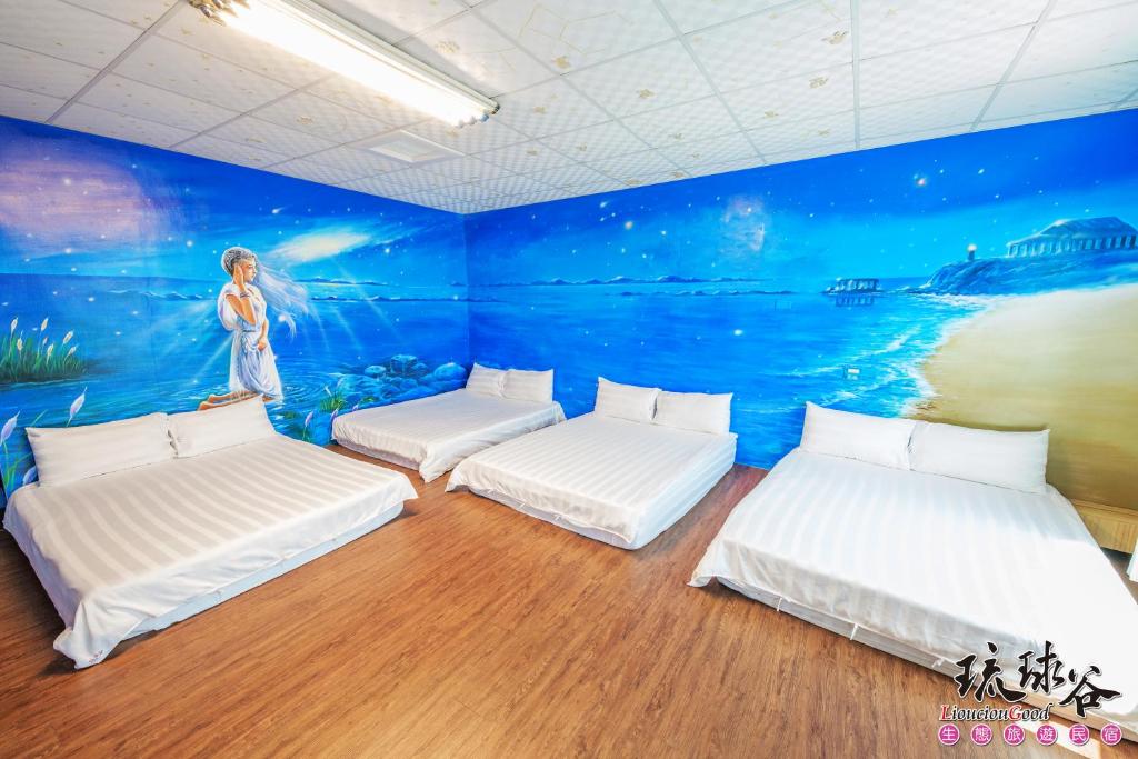 Postel nebo postele na pokoji v ubytování Liouciou Good Homestay