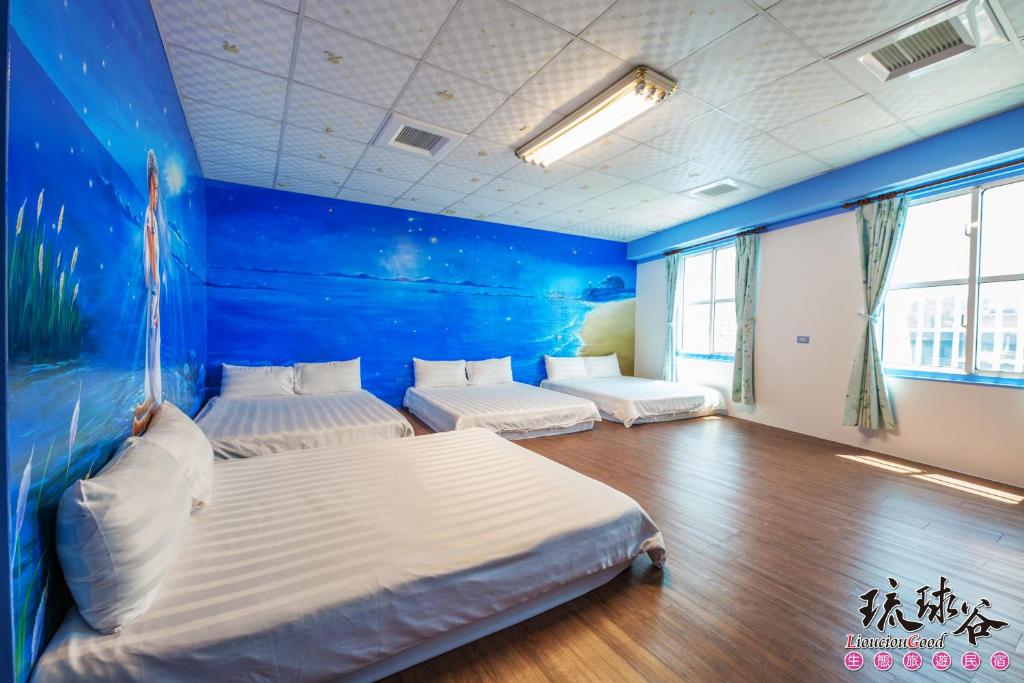 Postel nebo postele na pokoji v ubytování Liouciou Good Homestay