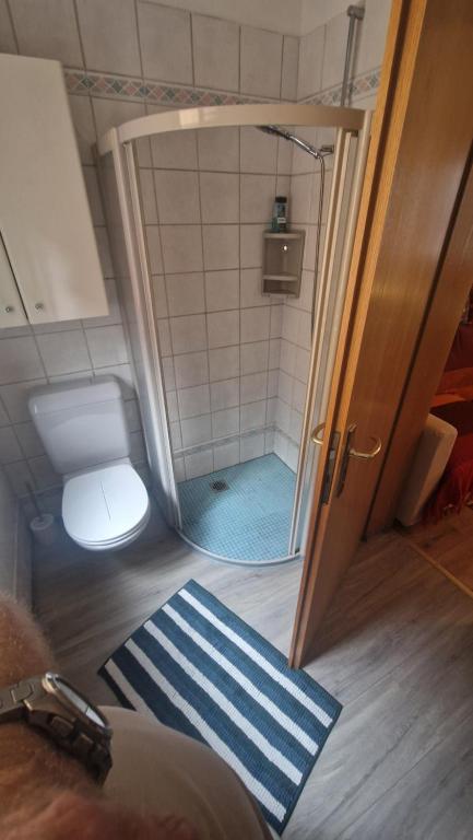 Koupelna v ubytování Casa Tipica Arbedese