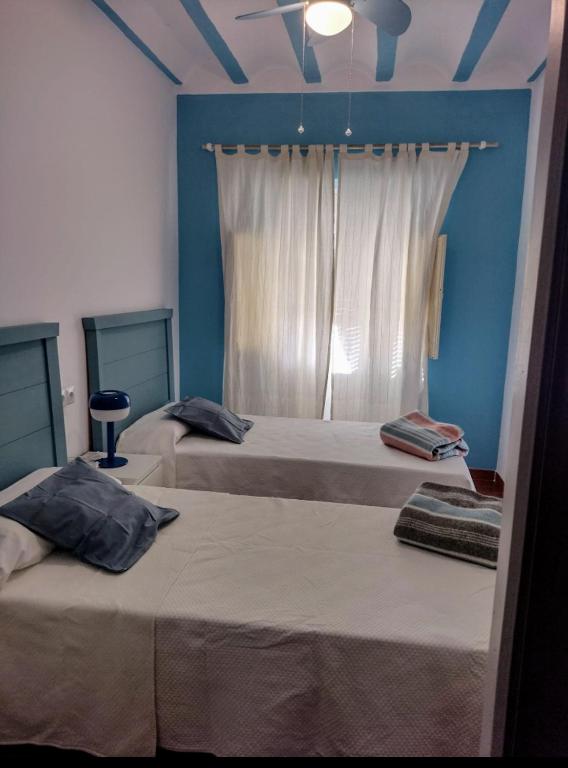 Postel nebo postele na pokoji v ubytování El Albergue de Jalance