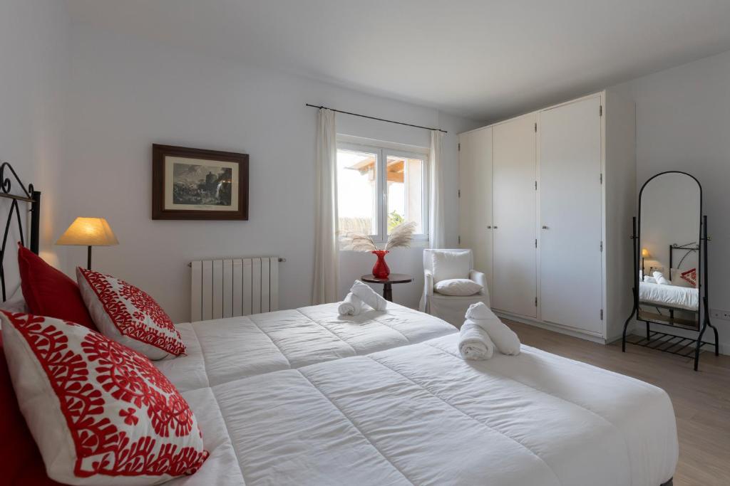 Postel nebo postele na pokoji v ubytování VIlla Mestral