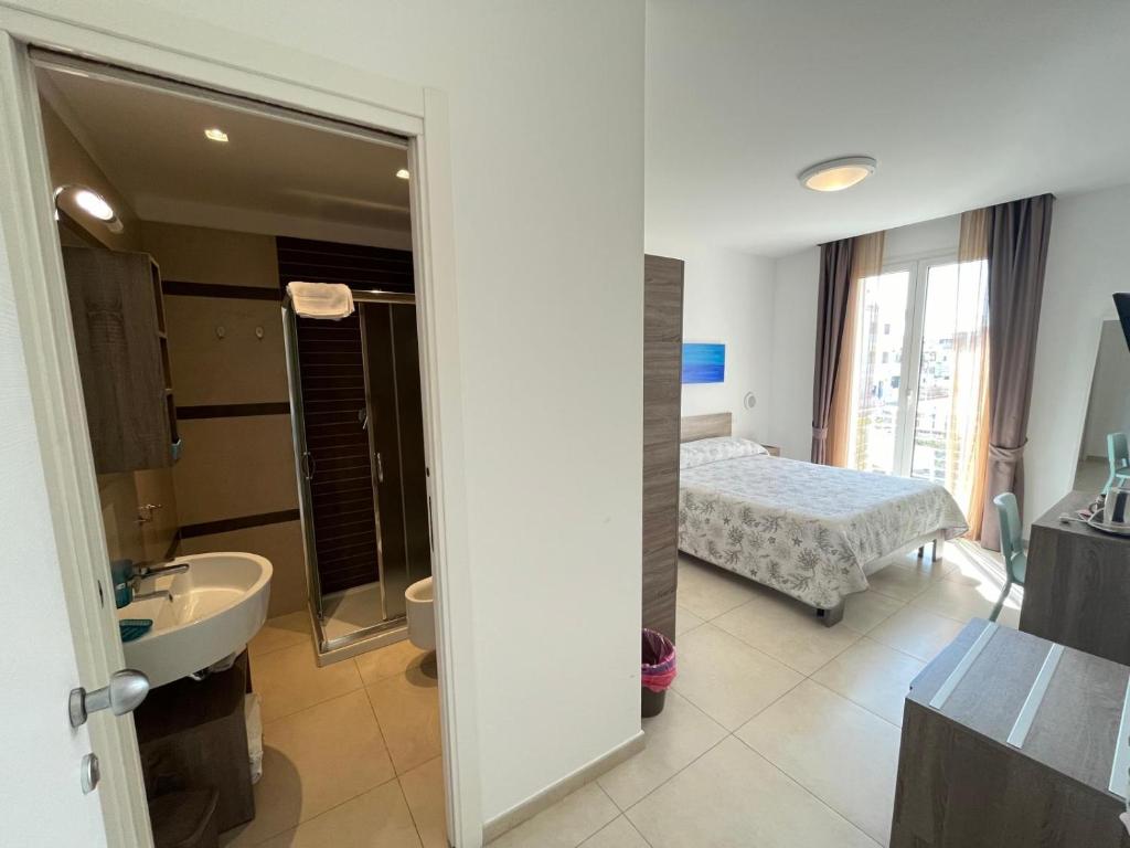 Koupelna v ubytování B&B Le Maree