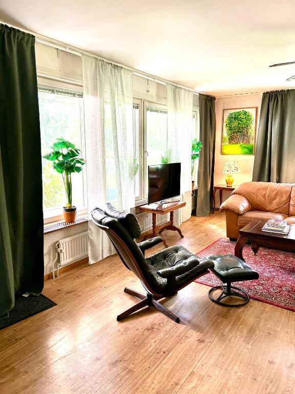 Posezení v ubytování Vallvikshuset